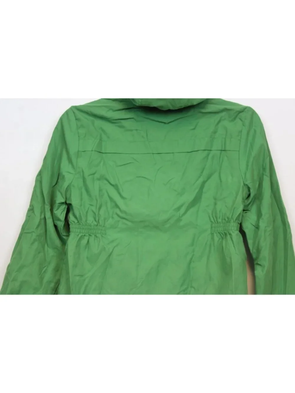 2008 Gymboree Prep School Jacket 10 /12 Green Windbreaker Lined Hood Pockets Bow